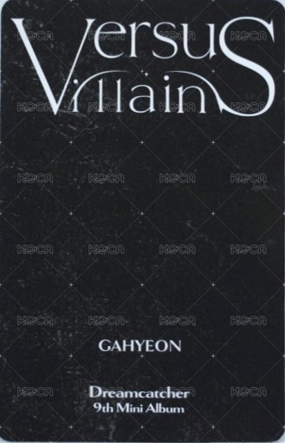 迷你九輯 專輯卡  背面