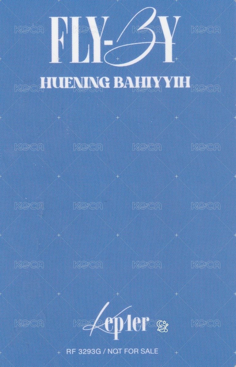 FLY-BY 專輯卡 初回A盤 背面