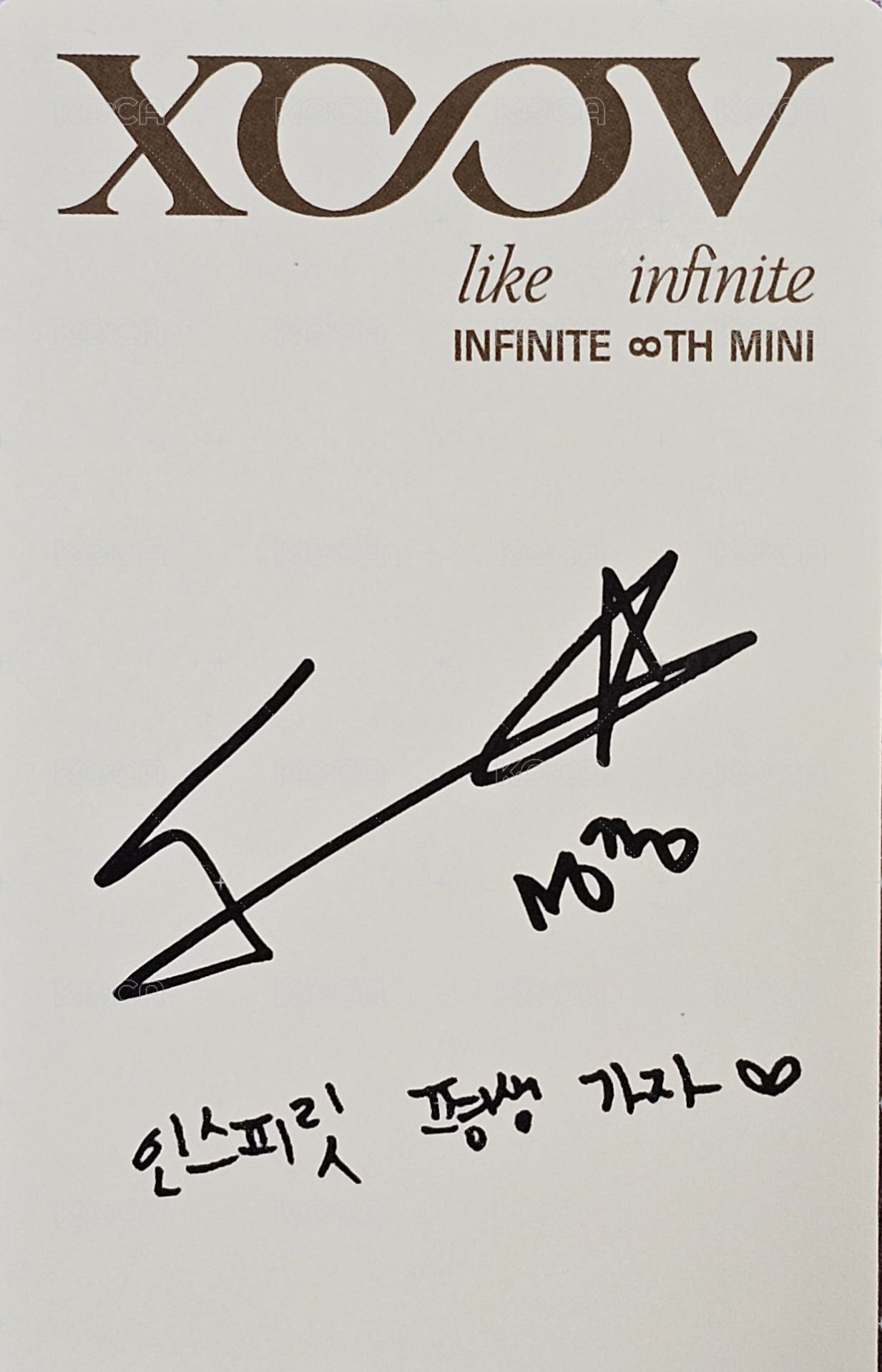 LIKE INFINITE 專輯卡 週年版 背面