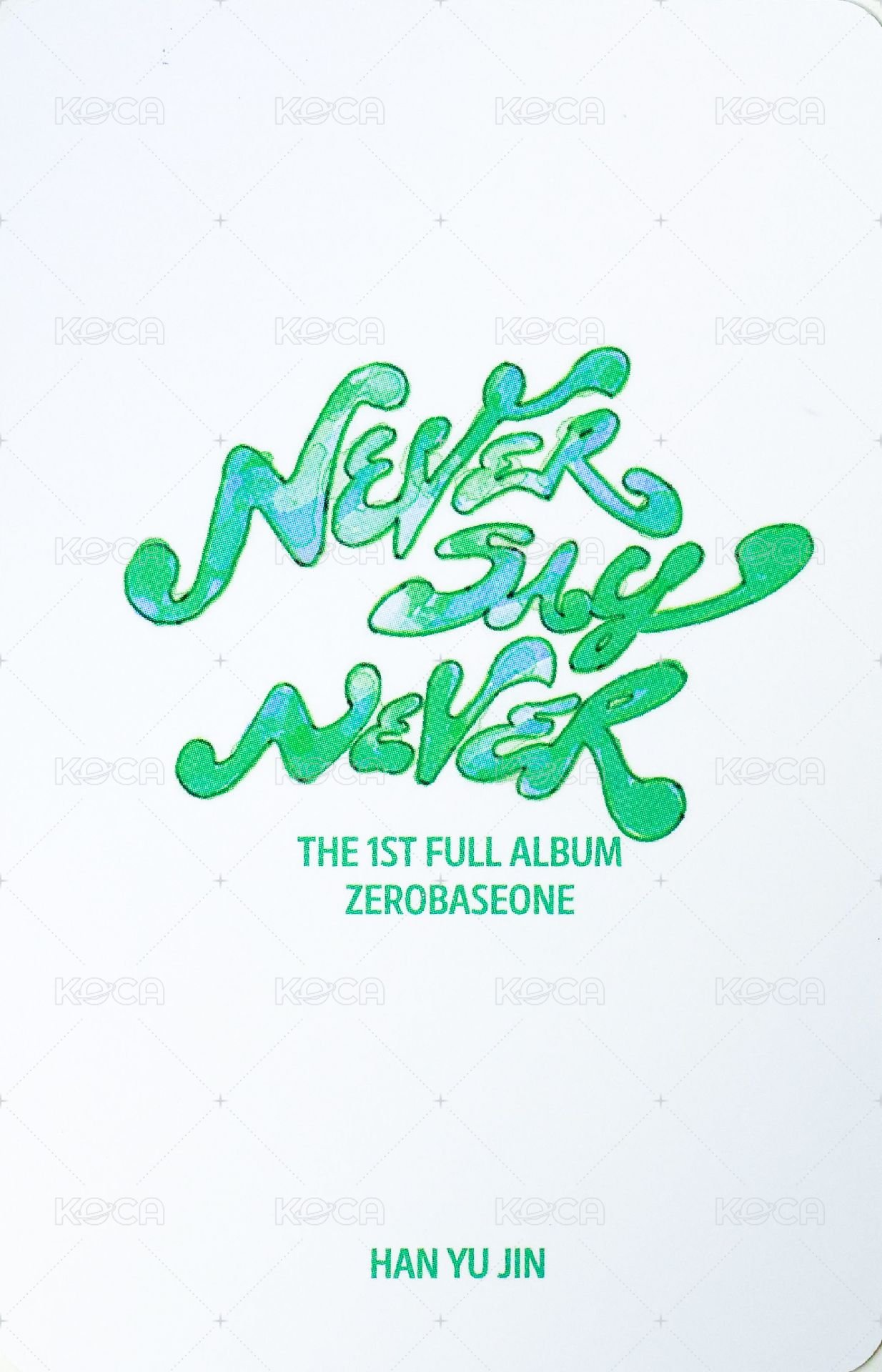 正規一 全通路 單封 特典卡 SPECIAL 預售 背面