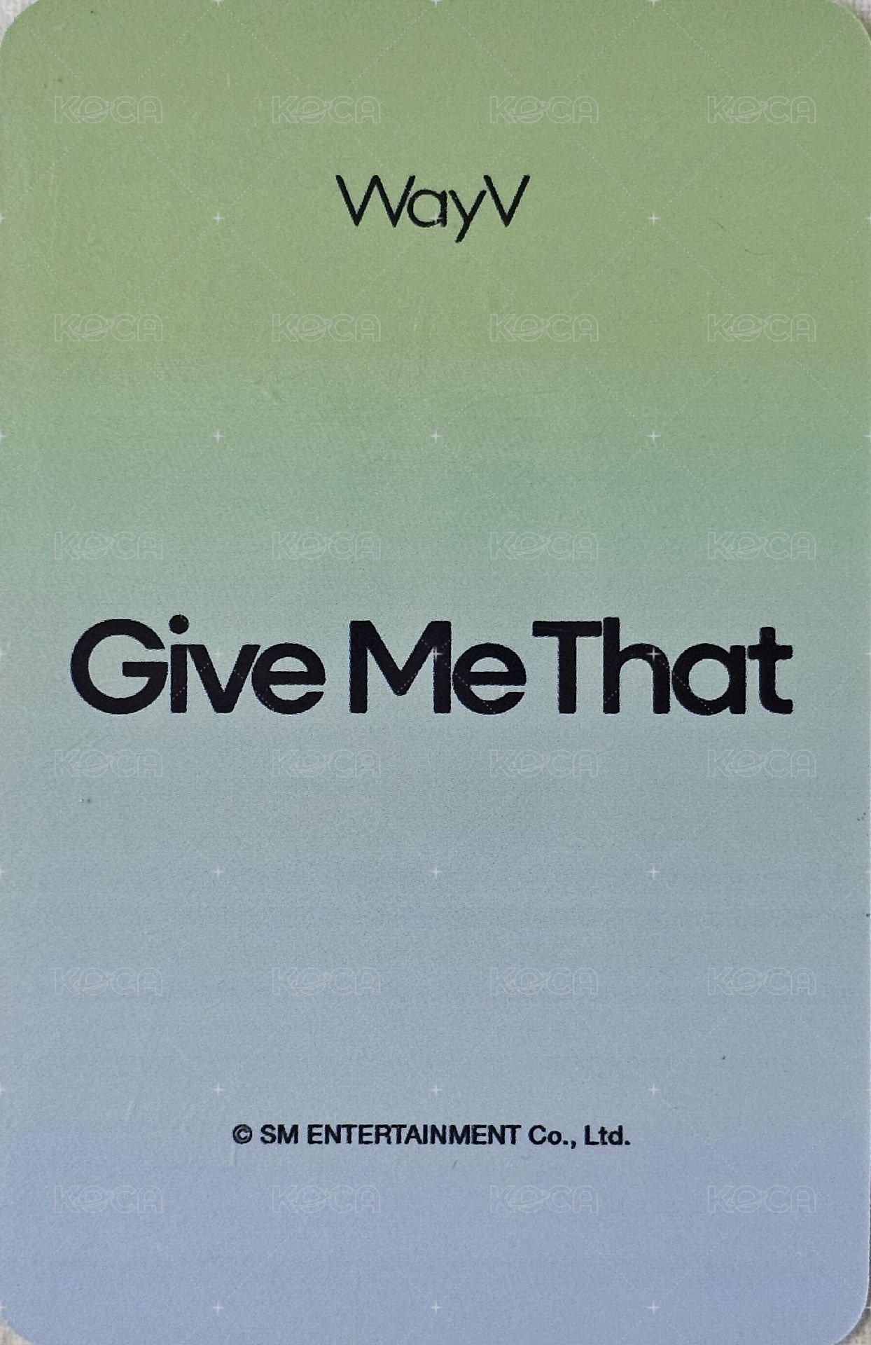 Give Me That dmm 線上 簽售卡  背面