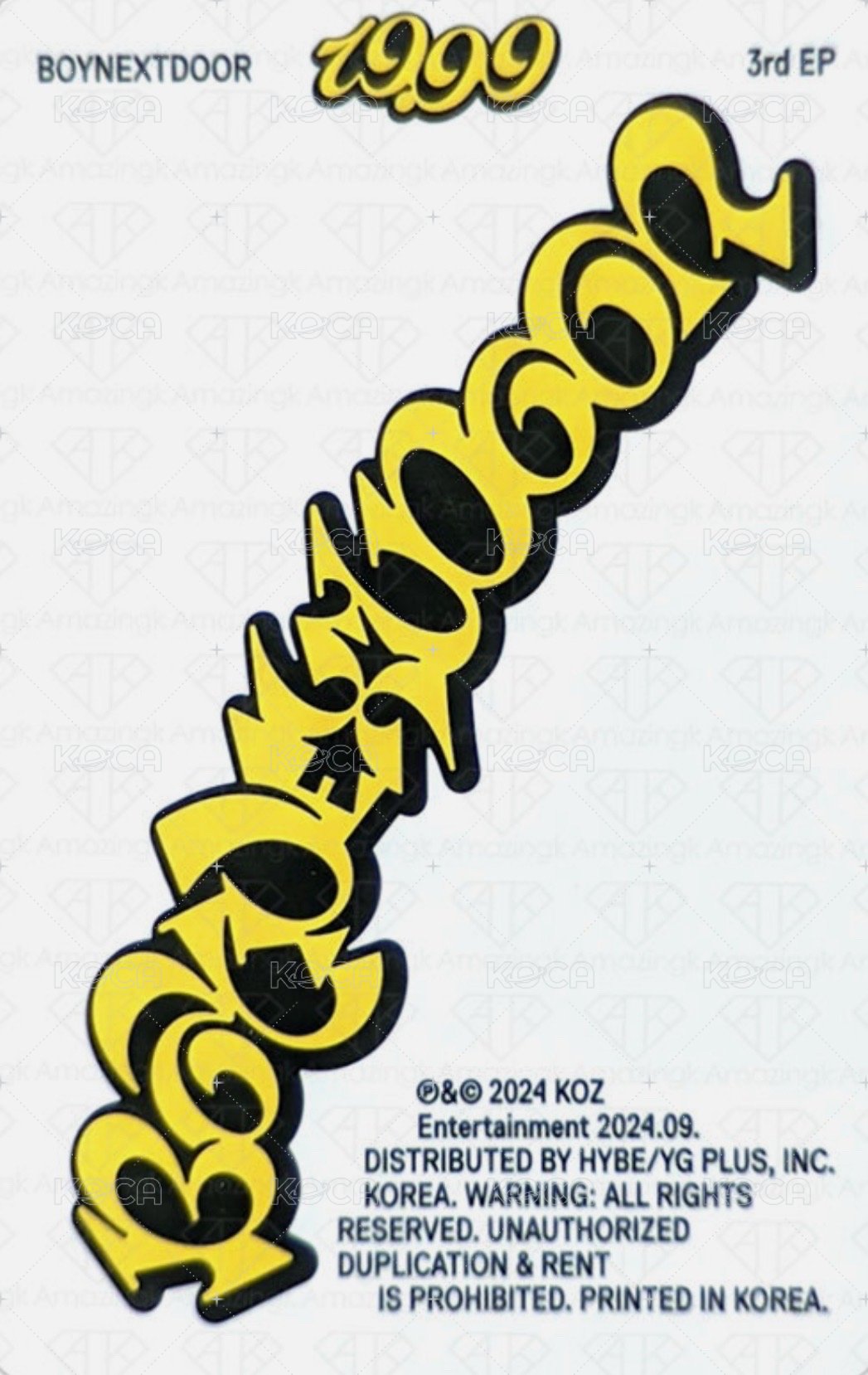 19.99 專輯卡 Dangerous ver. 專卡 6 背面