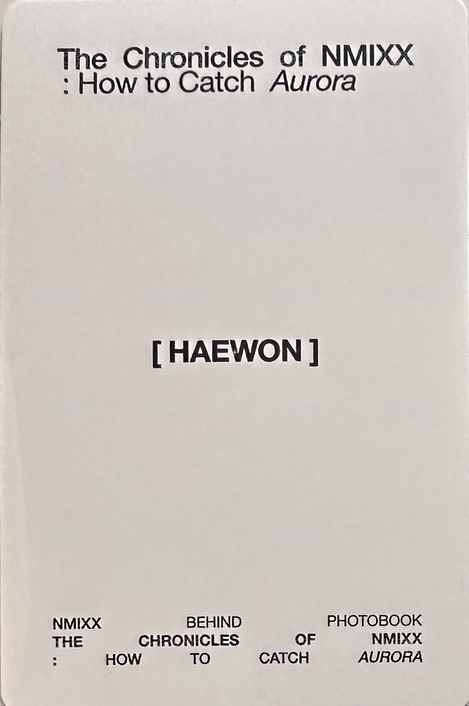 極光寫真 周邊卡 固配 背面