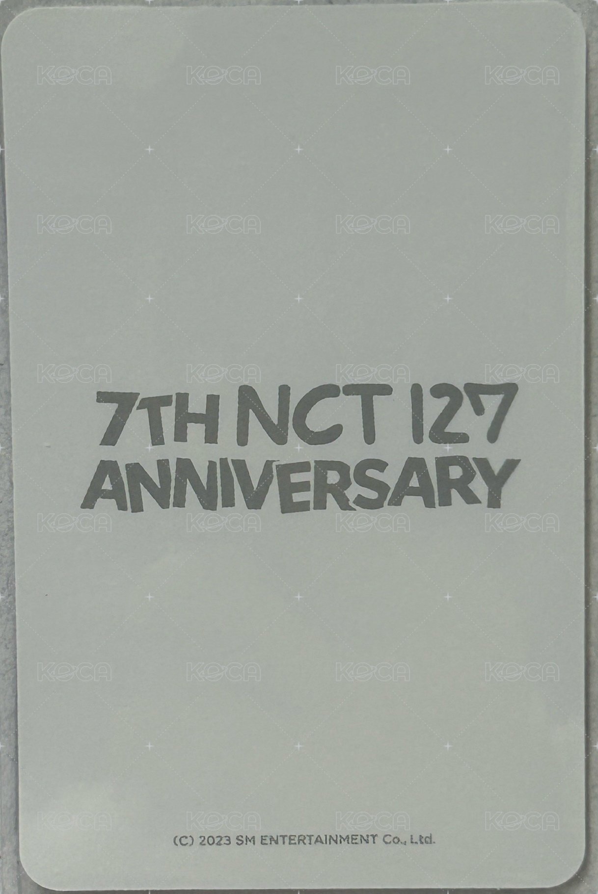 七週年 sm 幸運卡  背面