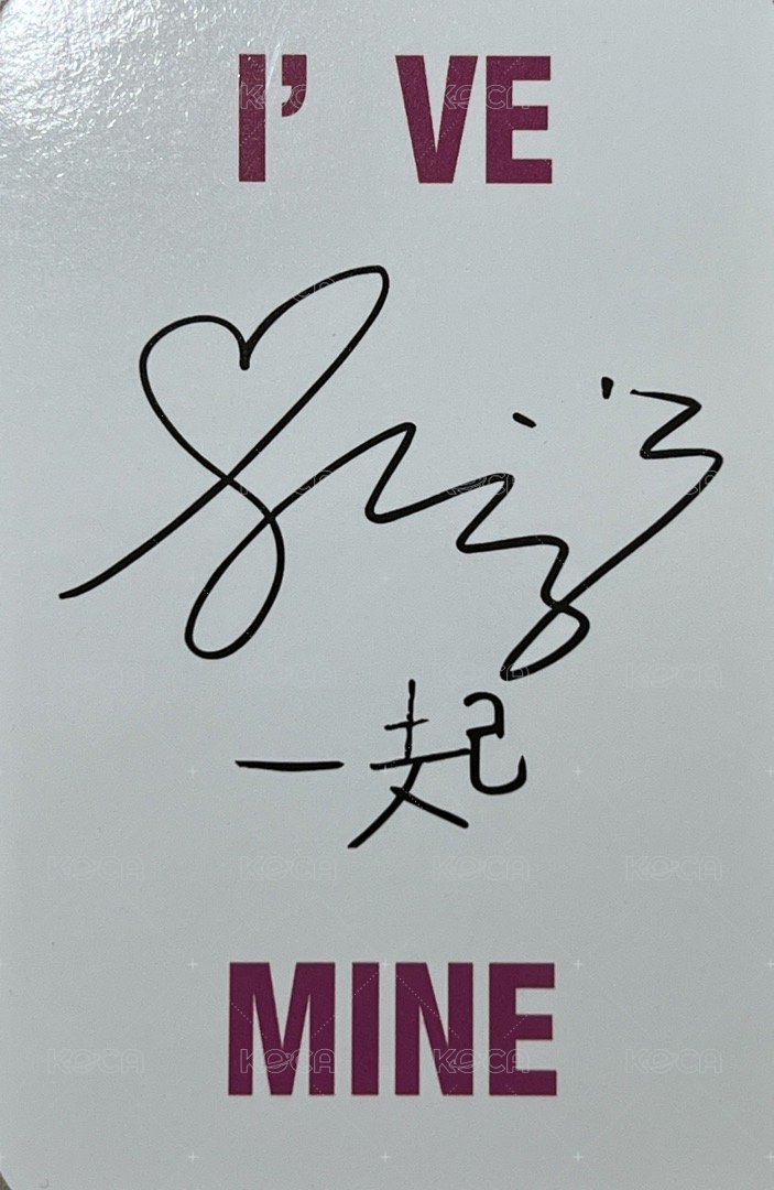 I'VE MINE playk 簽售卡 台簽 背面