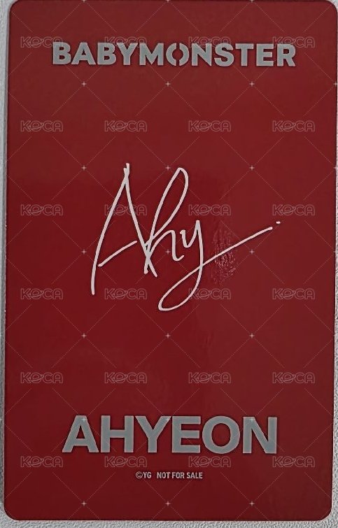 BABYMONS7ER yg 滿額卡 24’FM 滿額卡 日本見面會快閃滿額賢 背面