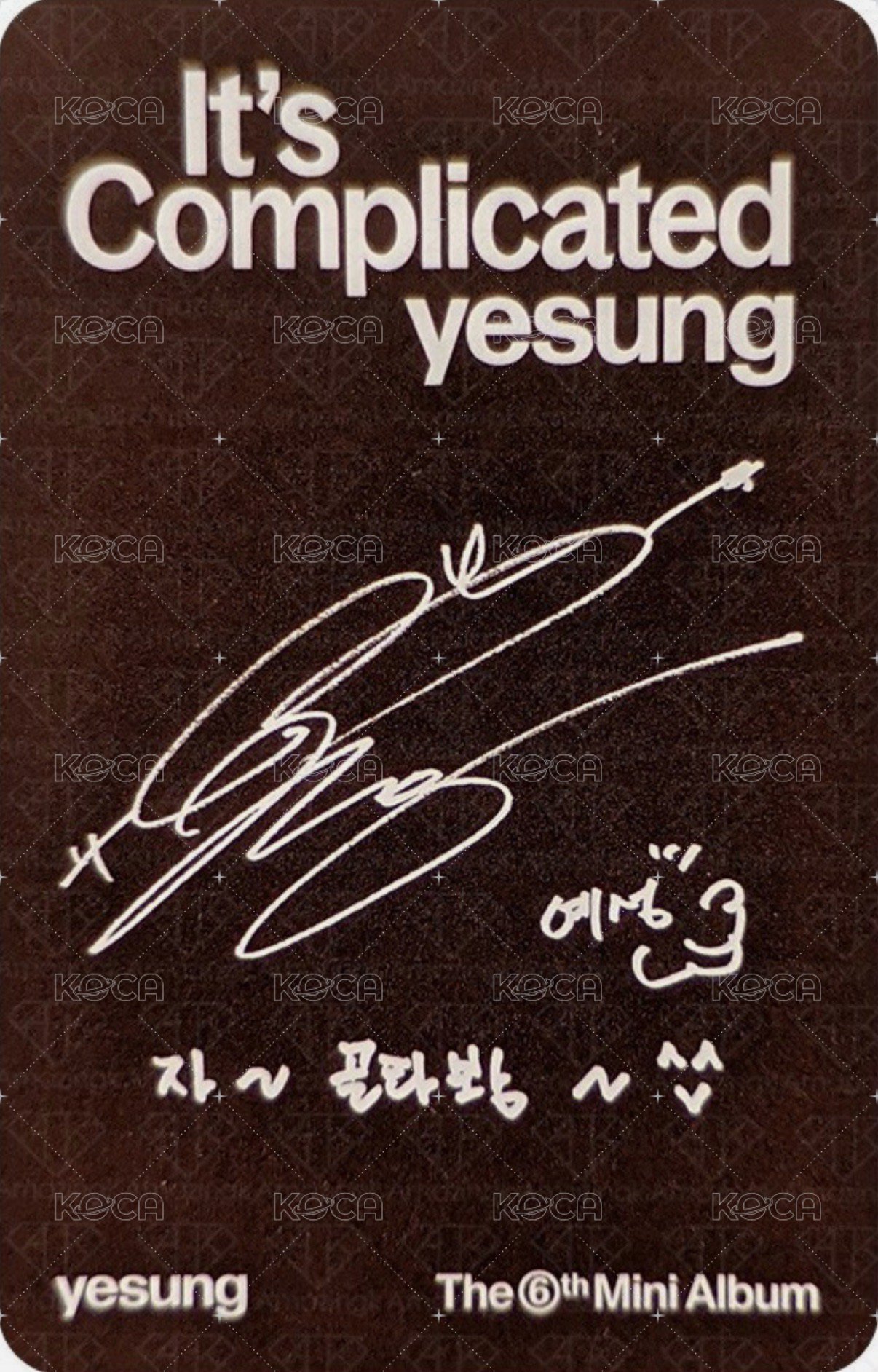 迷六 專輯卡 Special ver. 背面