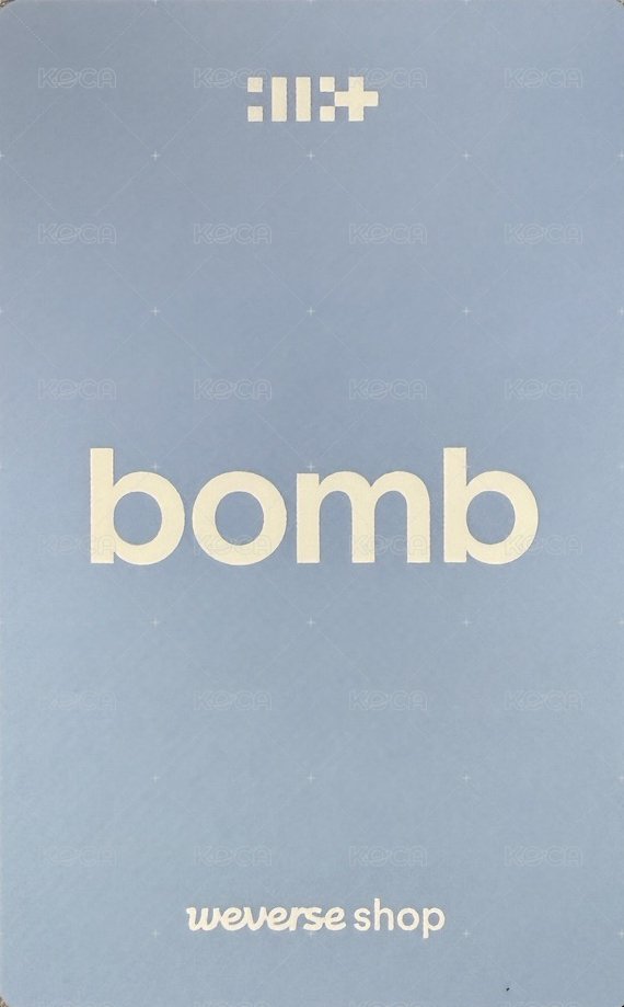 bomb YT 2.0 特典卡  背面