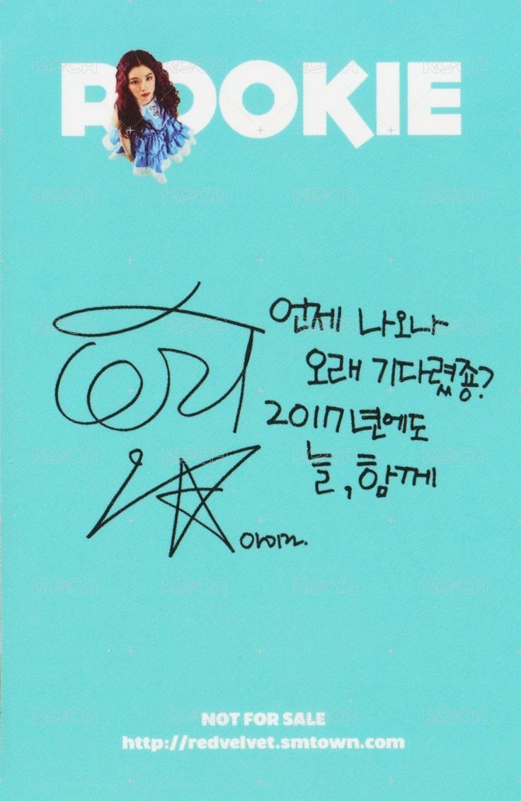 Rookie 專輯卡  背面