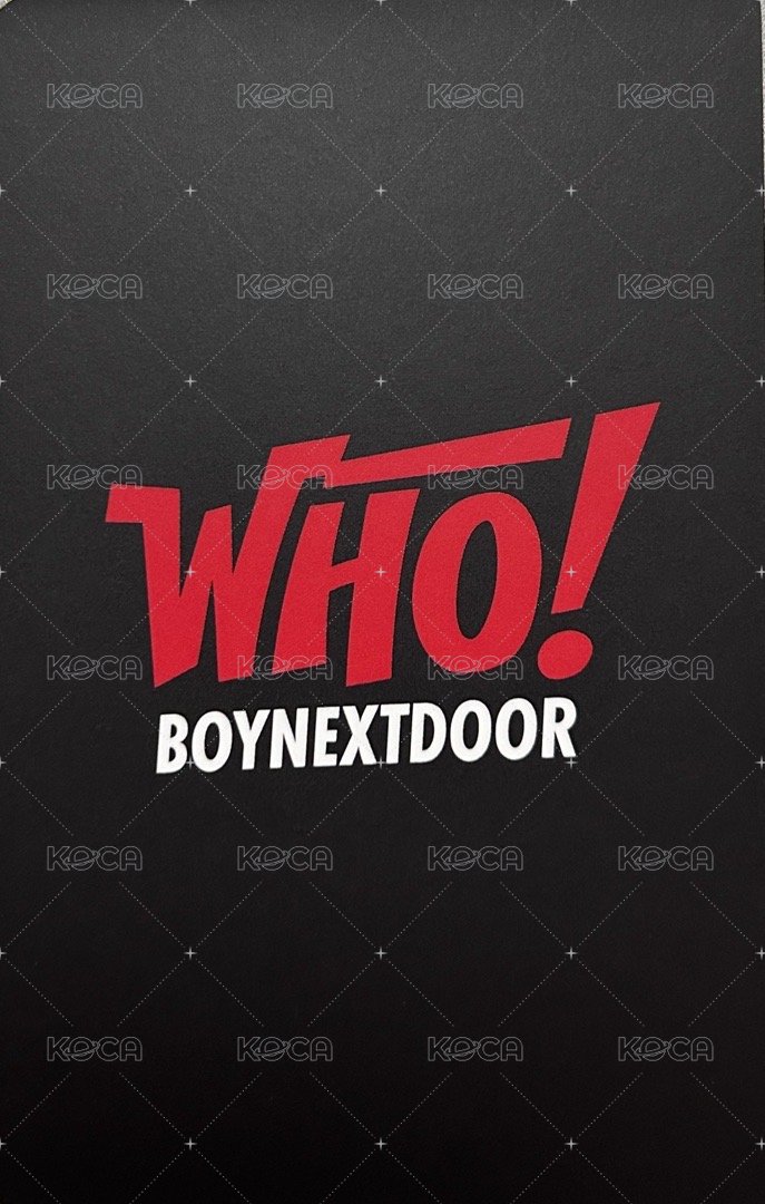 WHO! 日咖 預售 特典卡 4 背面