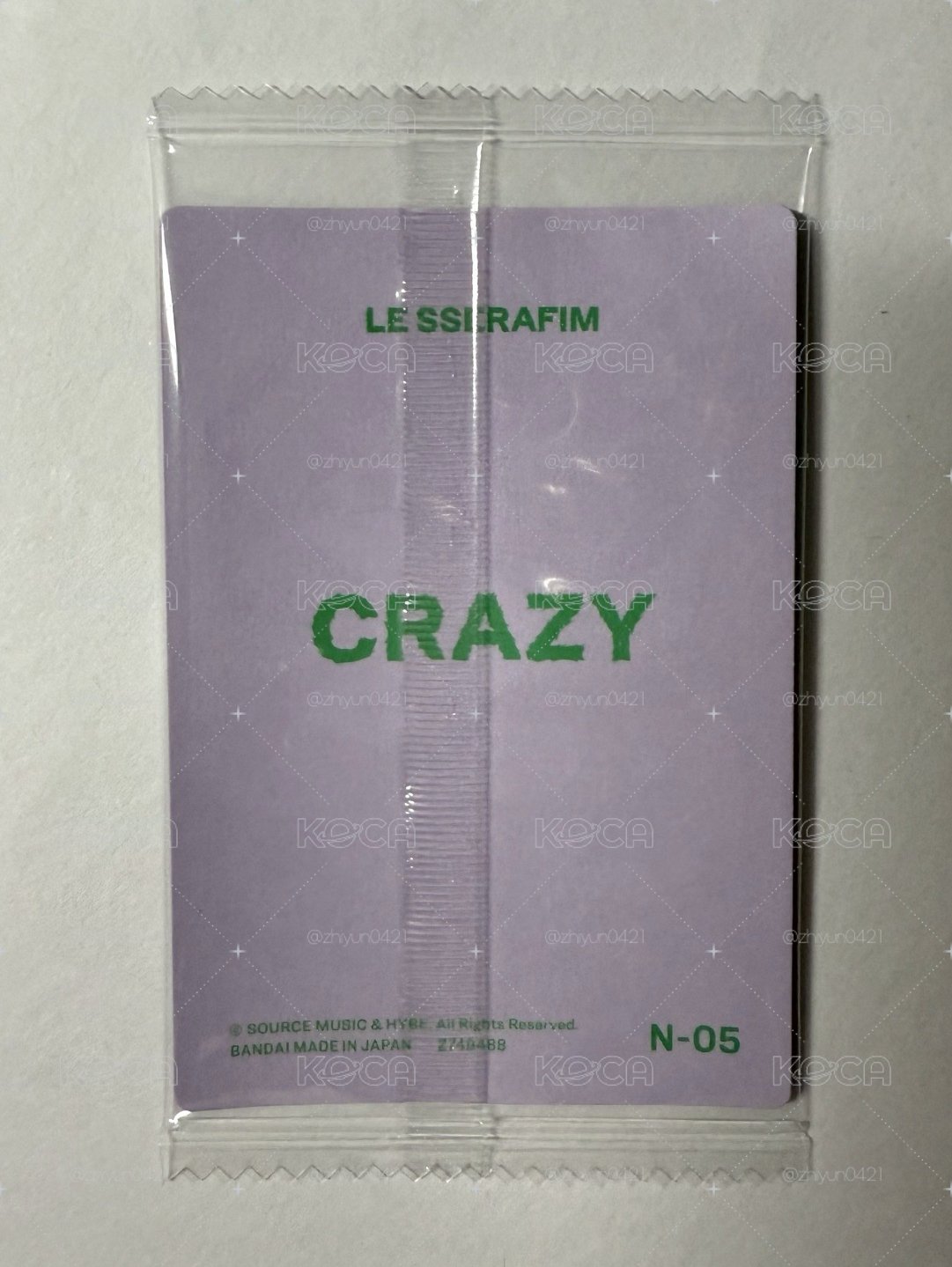 le sserafim 恩採 餅卡