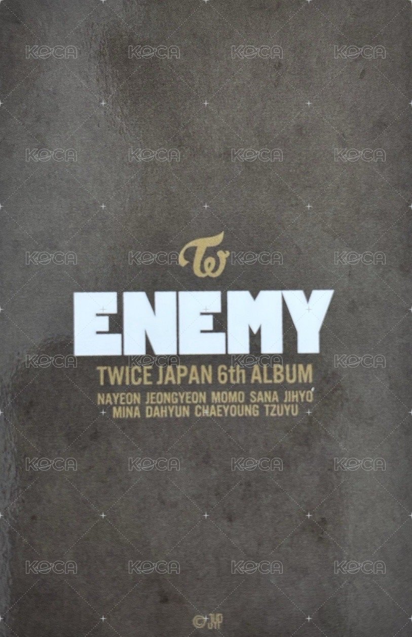ENEMY JYP JAPAN 特典卡  背面