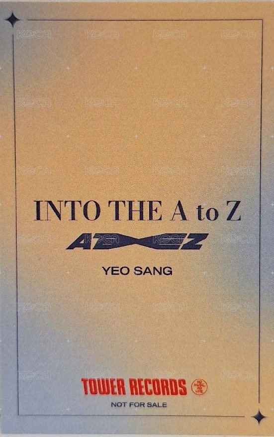 Into the A to Z 塔店 滿額卡  背面