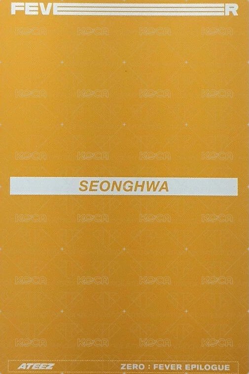 FEVER Epilogue 專輯卡 Z ver. Limited 背面
