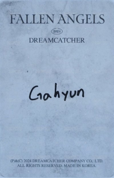 FALLEN ANGELS 周邊卡  背面