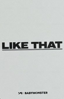 BABYMONS7ER Like That 打歌卡  背面