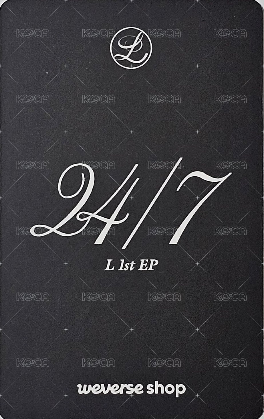 24/7 wvs 預購 特典卡  背面