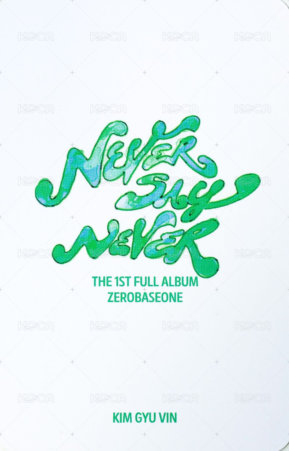 正規一 全通路 單封 特典卡 SPECIAL 預售 背面