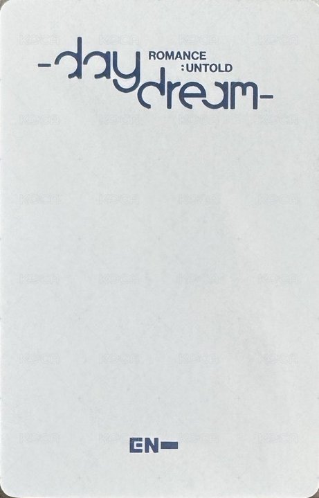 正二後續 yzy 1.0 幸運卡  背面