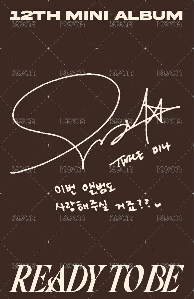 READY TO BE 專輯卡  背面