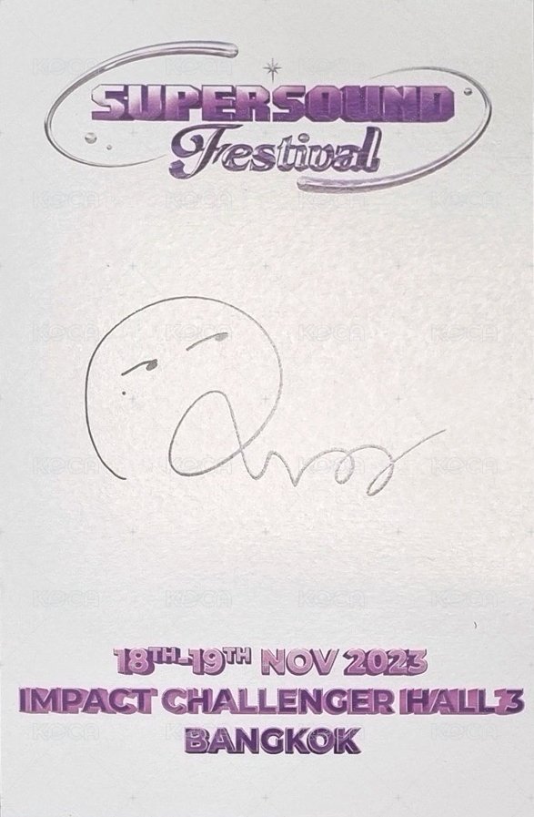 2023 ssf 曼谷音樂節 明信片  背面