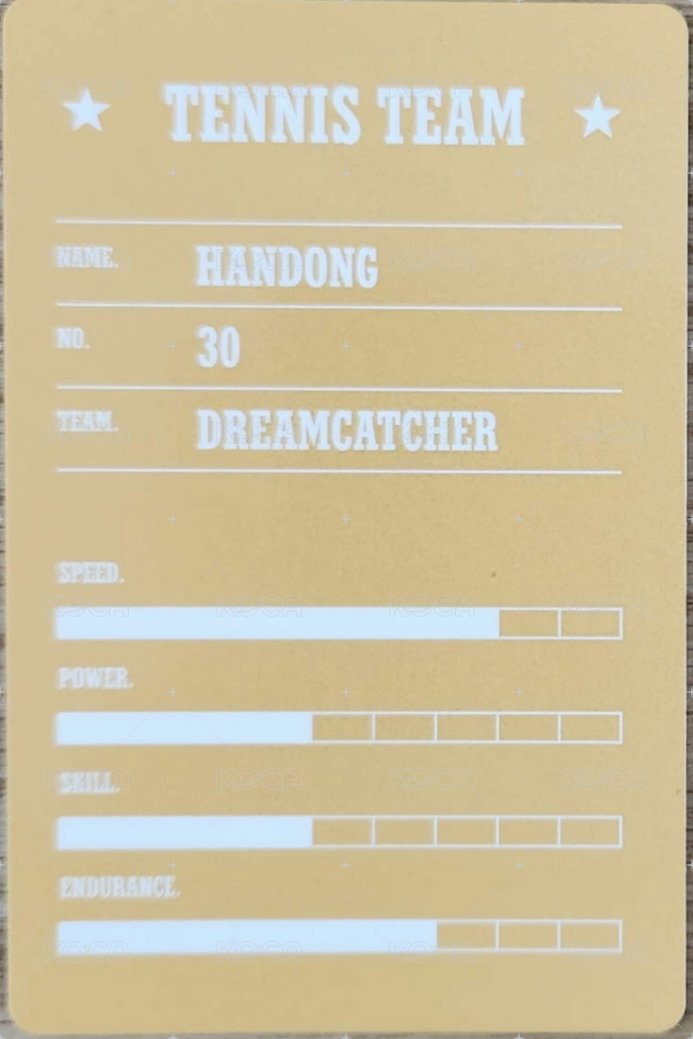 2024SG桌曆 周邊卡 選手卡 背面