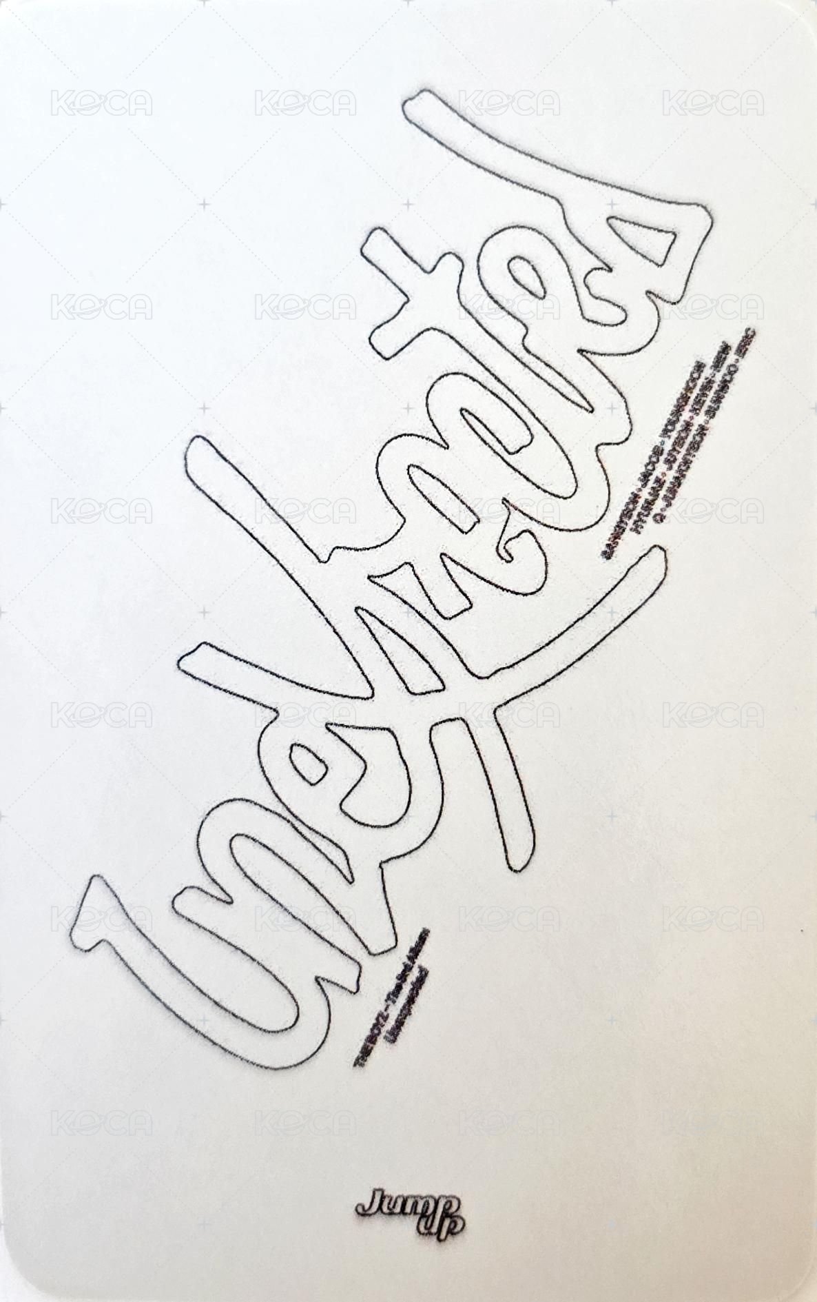 Unexpected ju 3.0 簽售卡 餅乾ver. 背面