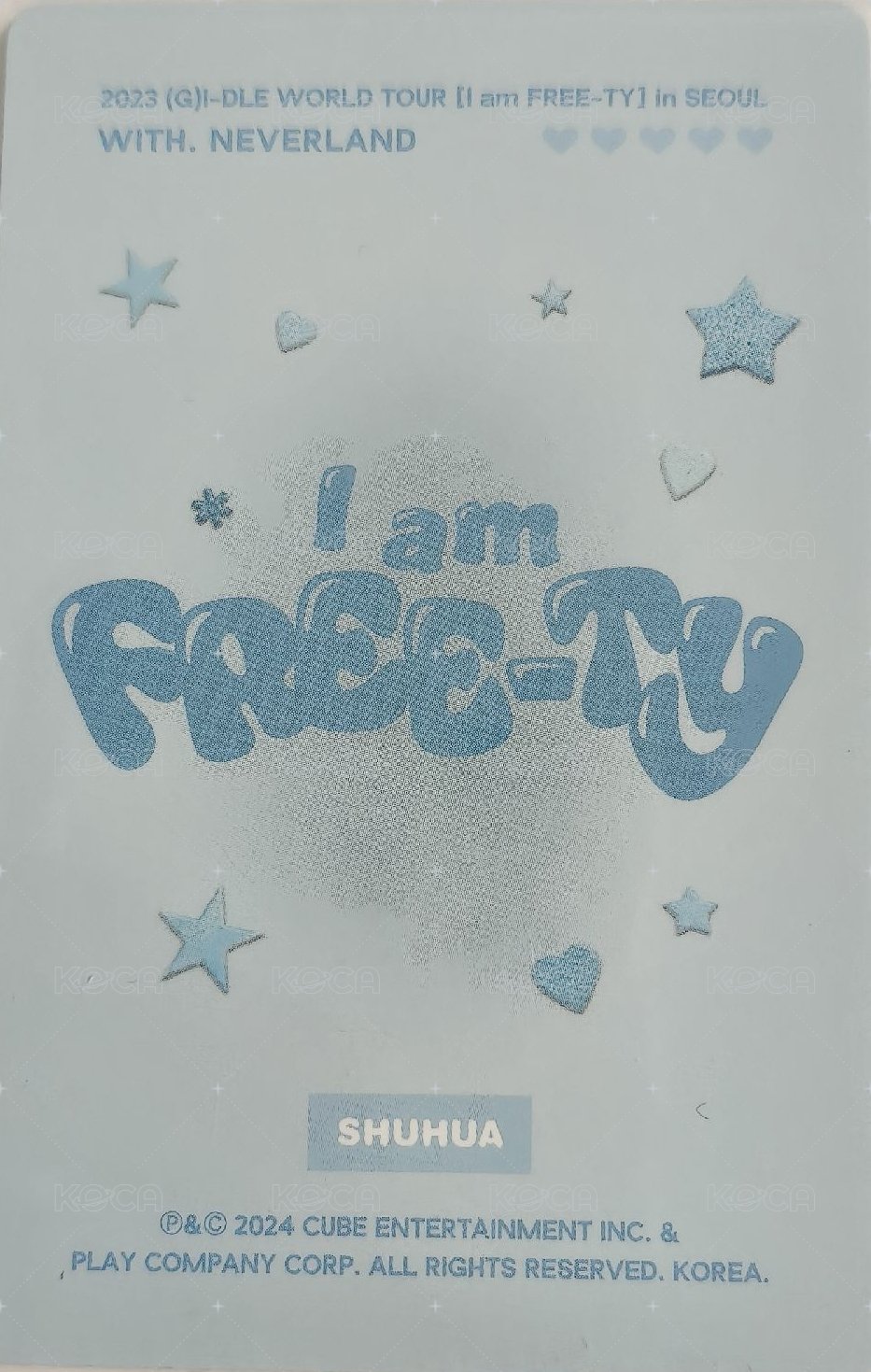 23世巡 演唱會 DVD / CD 卡  背面