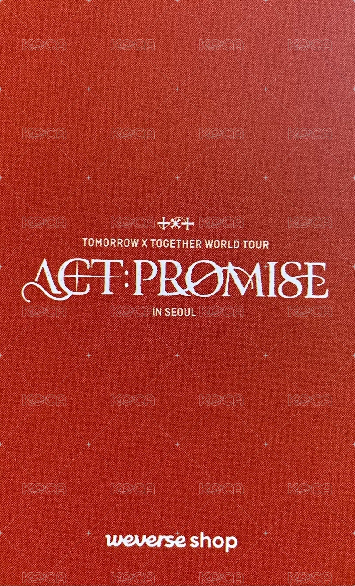 24’巡迴 入場卡 / 場限卡  背面