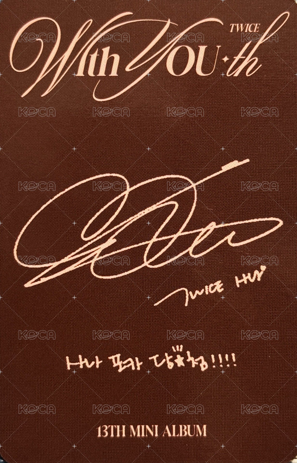 mini 13 專輯卡 Digipack 紗 背面