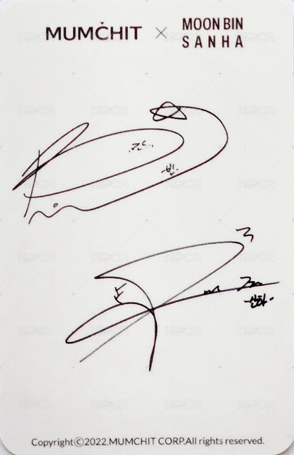 代言 代言卡 MUMCHIT 背面
