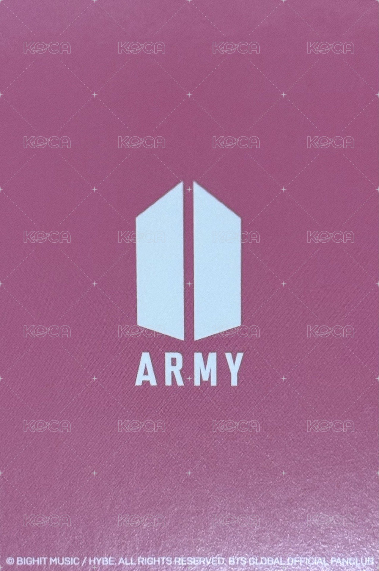 ARMY 會員禮卡 JPFC Vol.10 背面