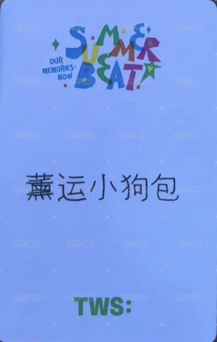 SUMMER BEAT! yzy 3.0 特典卡 白踢少年 中文卡背 背面