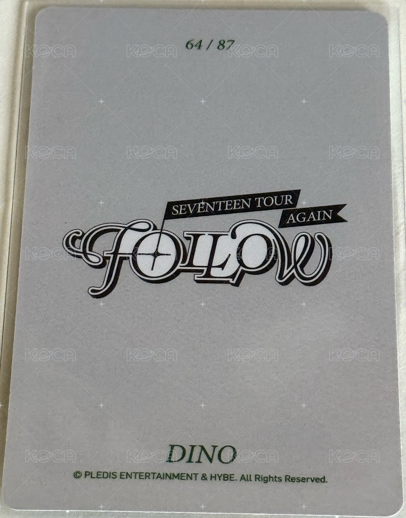 FOLLOW AGAIN 隨機卡  背面