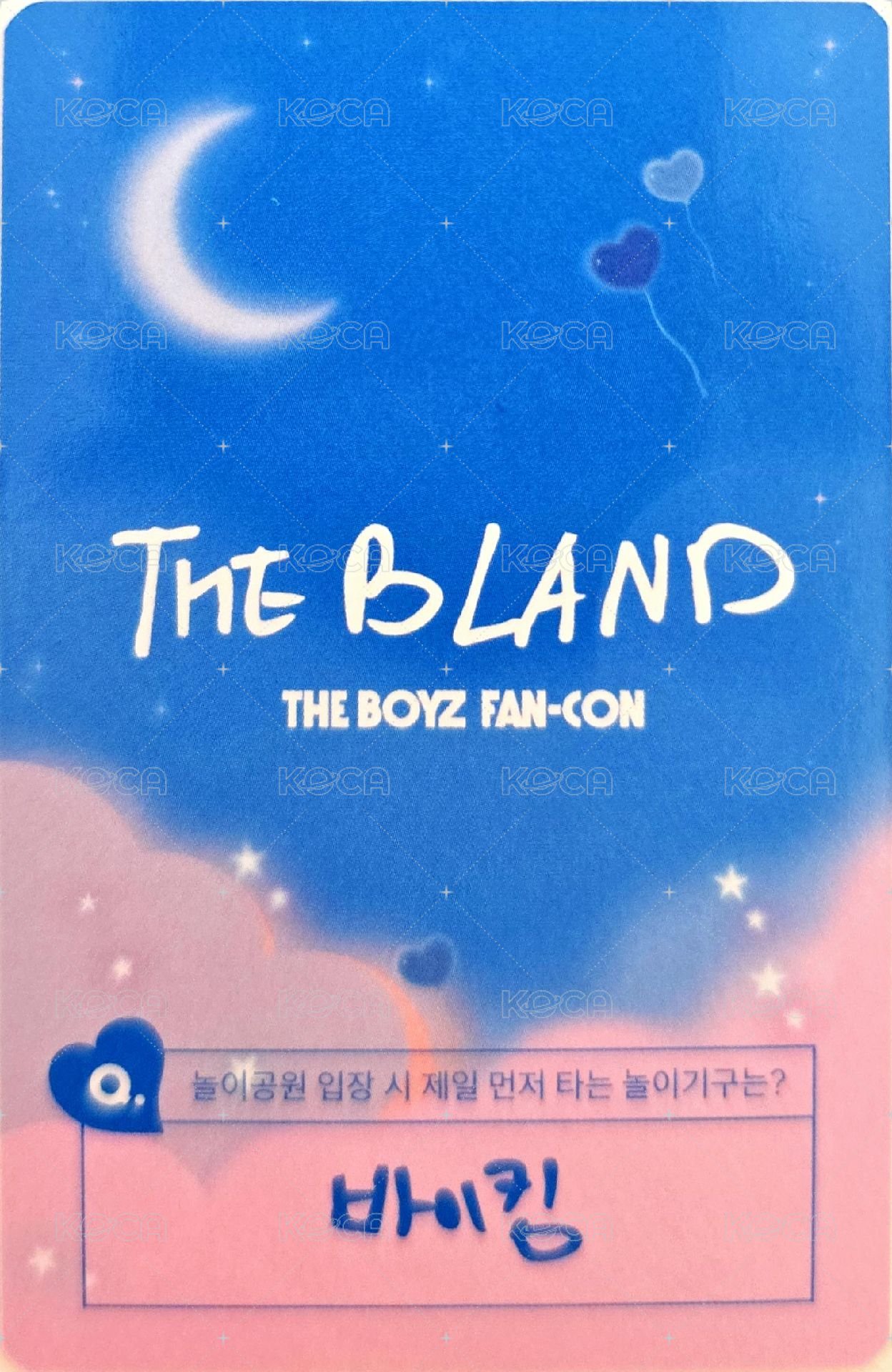 THE BOYZ FAN-CON <THE B LAND> 周邊卡 票卡組 背面