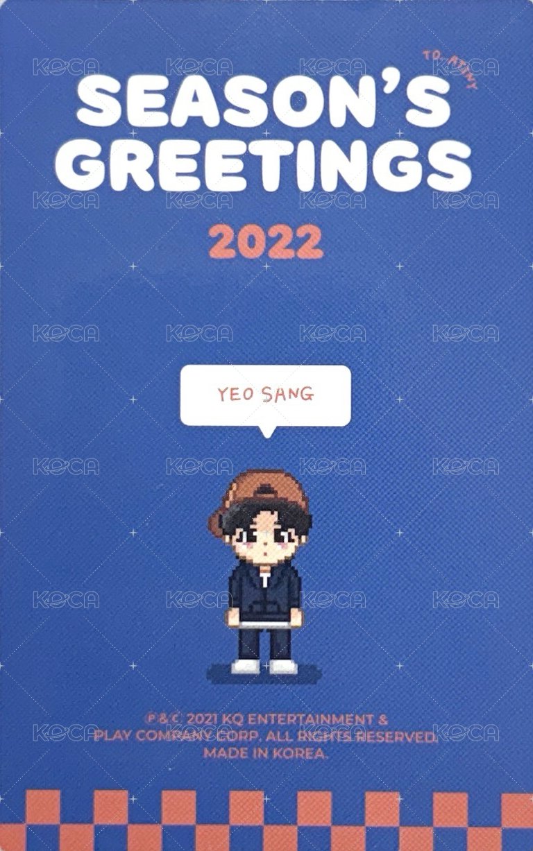 2022年曆 年曆卡  背面