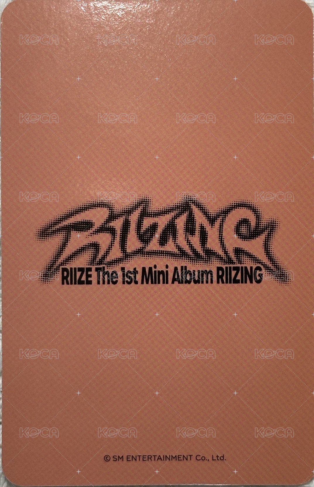 RIIZING sm 簽售卡  背面