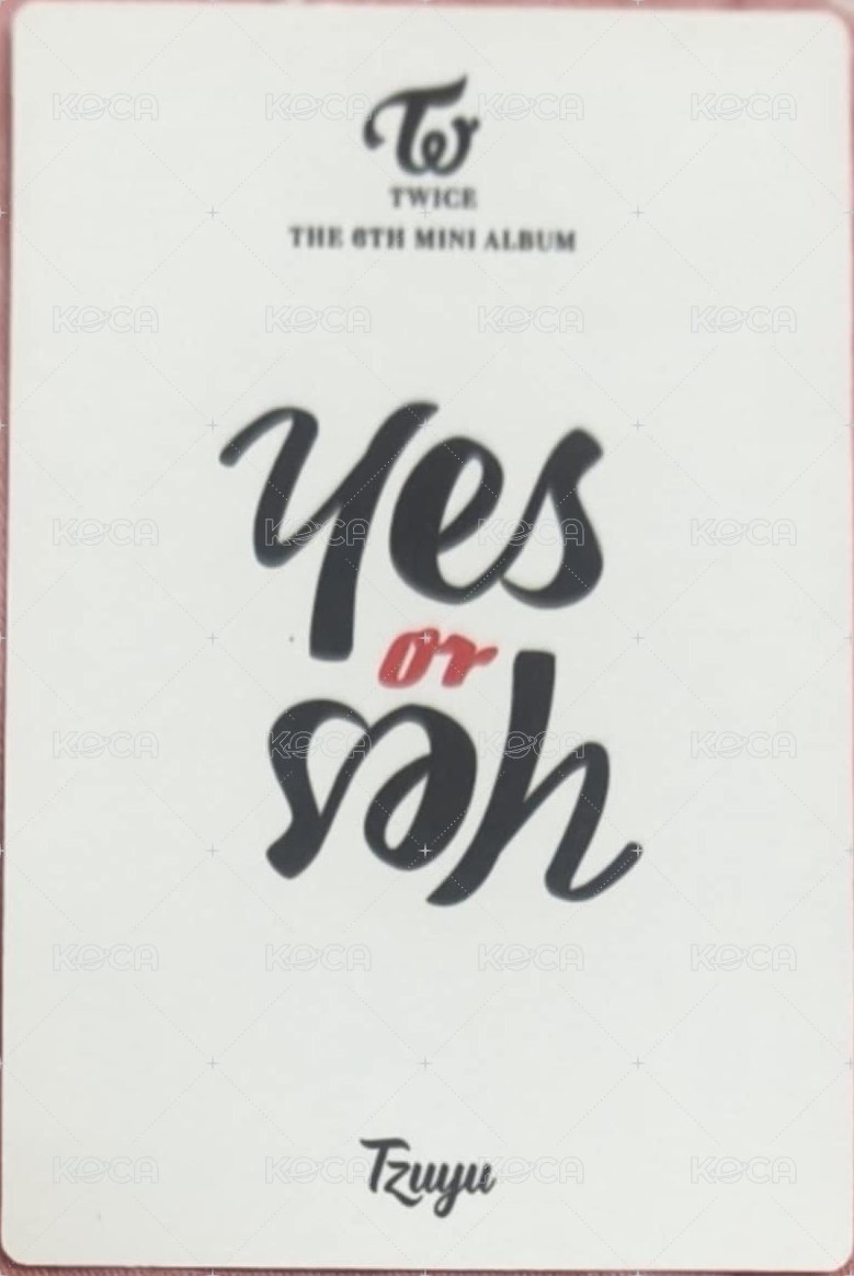 YES or YES 打歌卡  背面