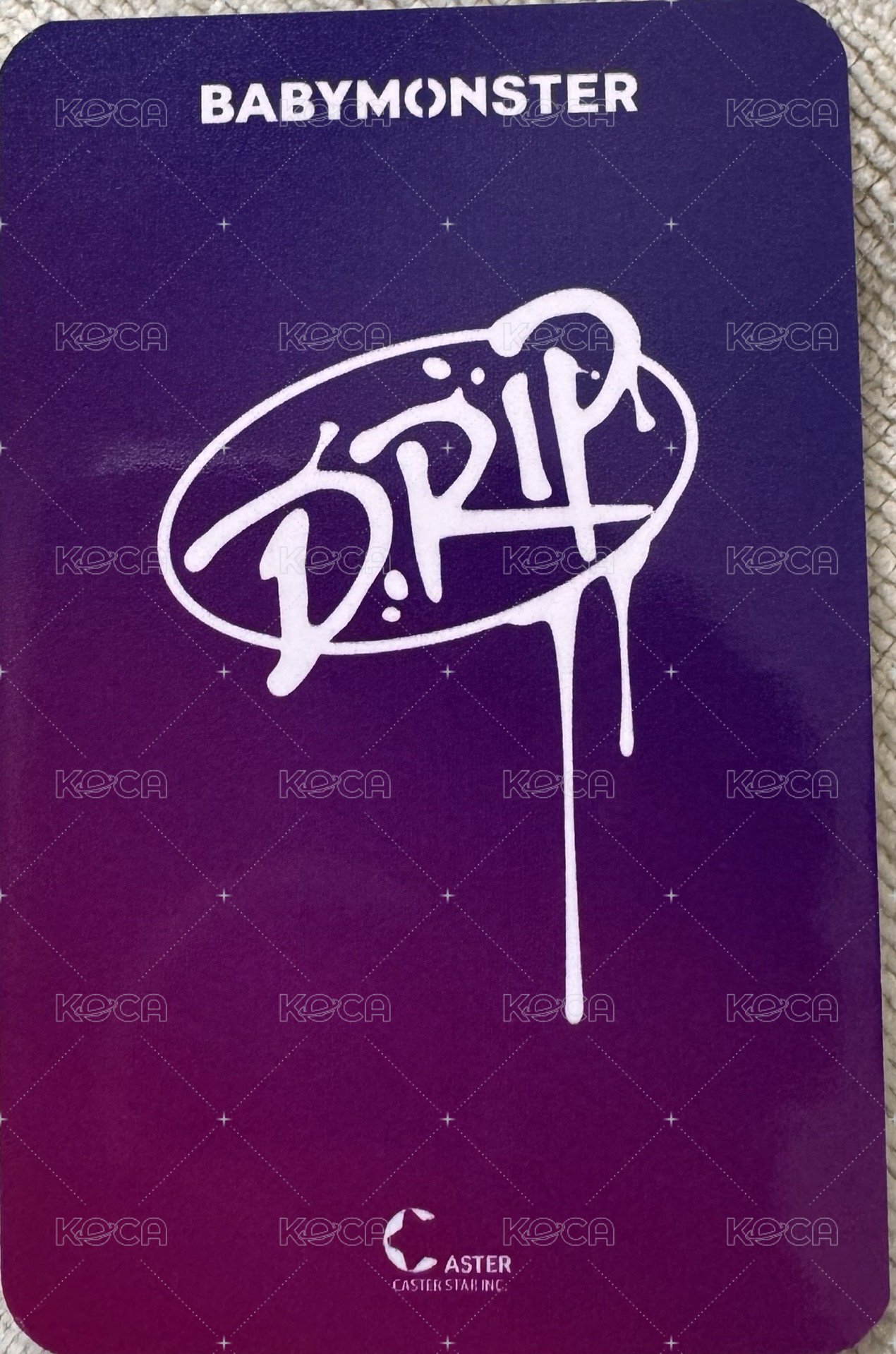 DRIP 上海深圳快閃 專輯 滿額卡  背面