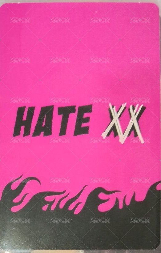 HATE XX 專輯卡 HATE ver. 背面