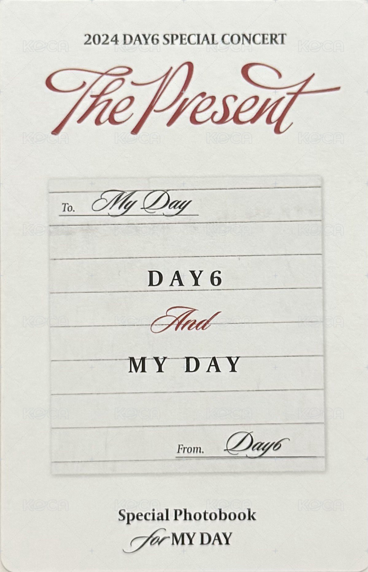 24聖誕控 寫真書 周邊卡 雙人卡 背面