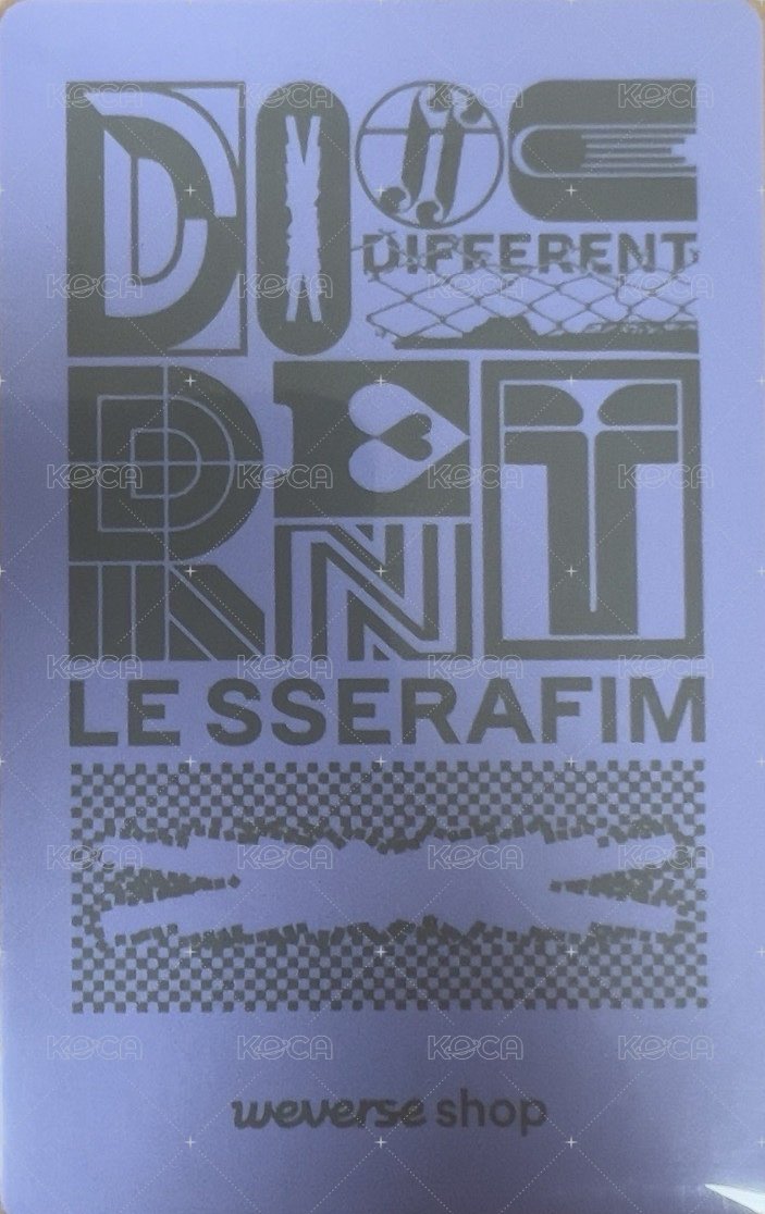 DIFFERENT wvs 預售 特典卡  背面