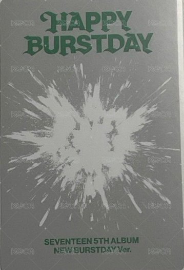 正五 專輯卡 NEW BURSTDAY ver 背面