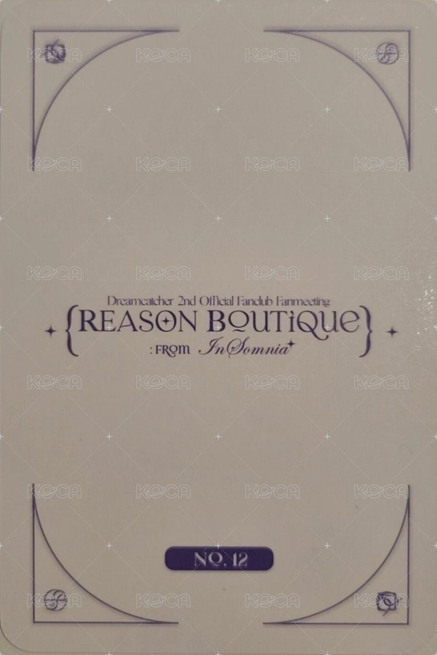 二期會員粉絲見面會 隨機卡 卡包卡 12 背面