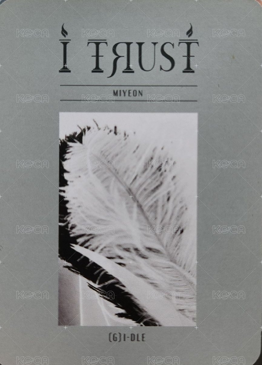 I TRUST 專輯卡 灰版 背面