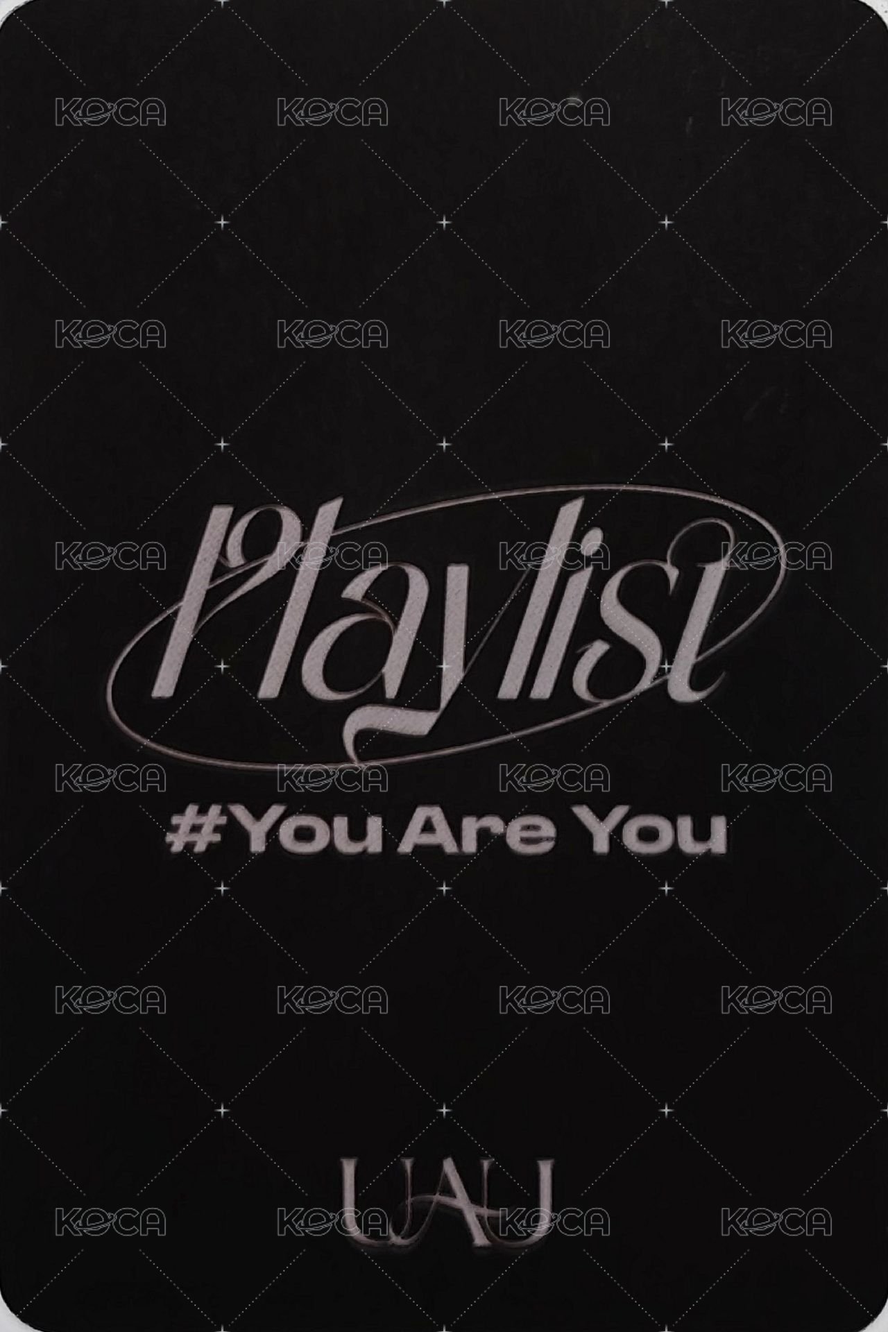 Playlist #You Are You k4 快閃店飲料 特典卡 INSA ver. 背面