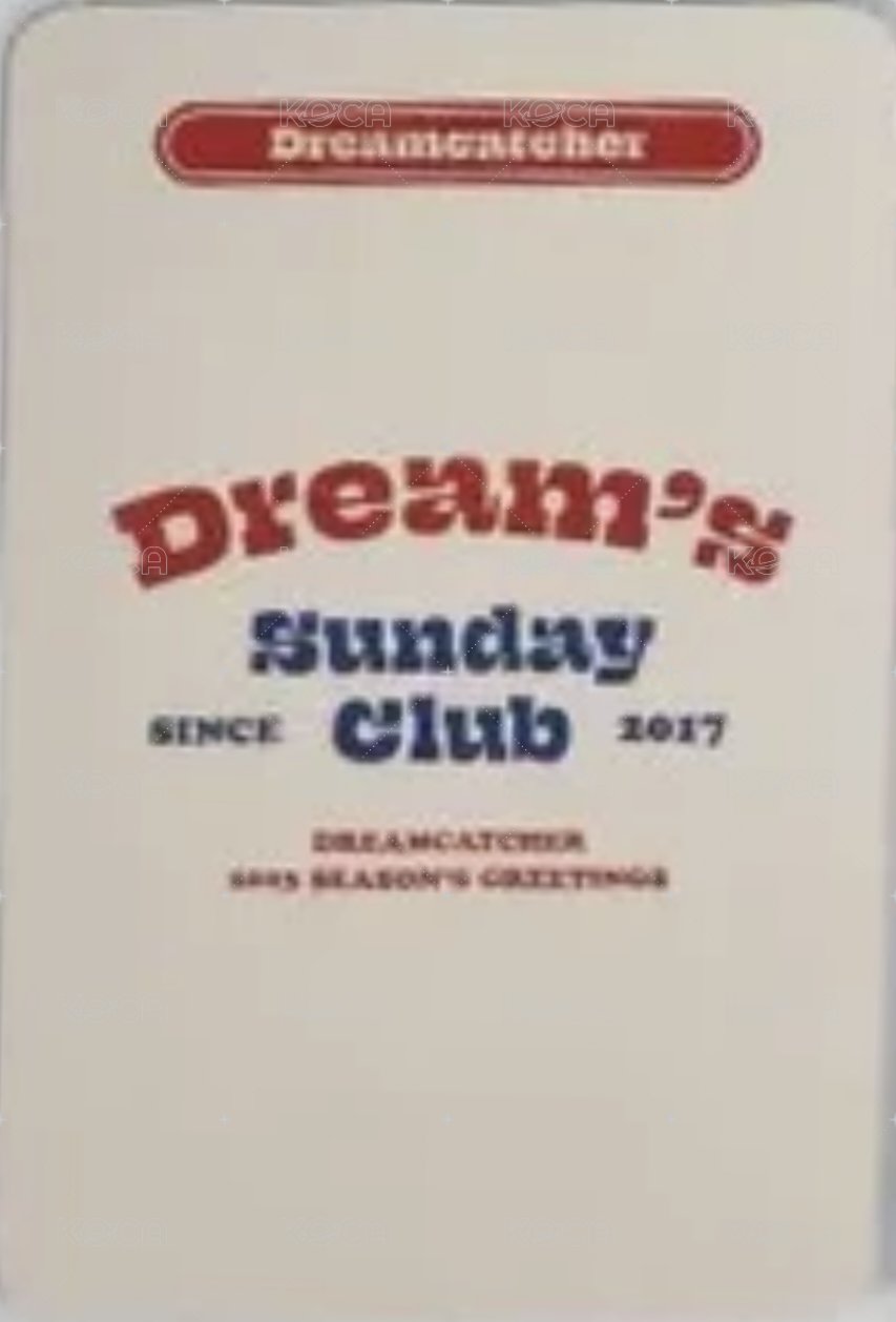 2023SG桌曆 Dreamcatcher KR. 特典卡  背面