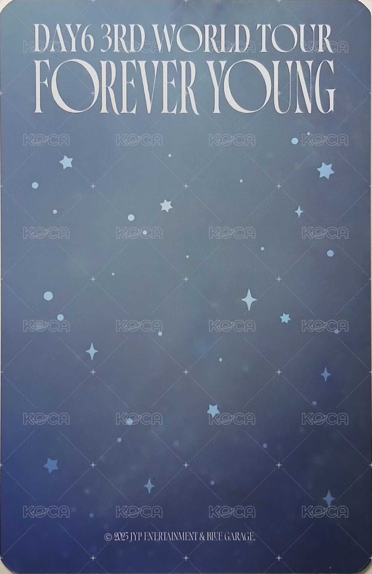 3rd世巡 周邊卡 立牌卡 背面