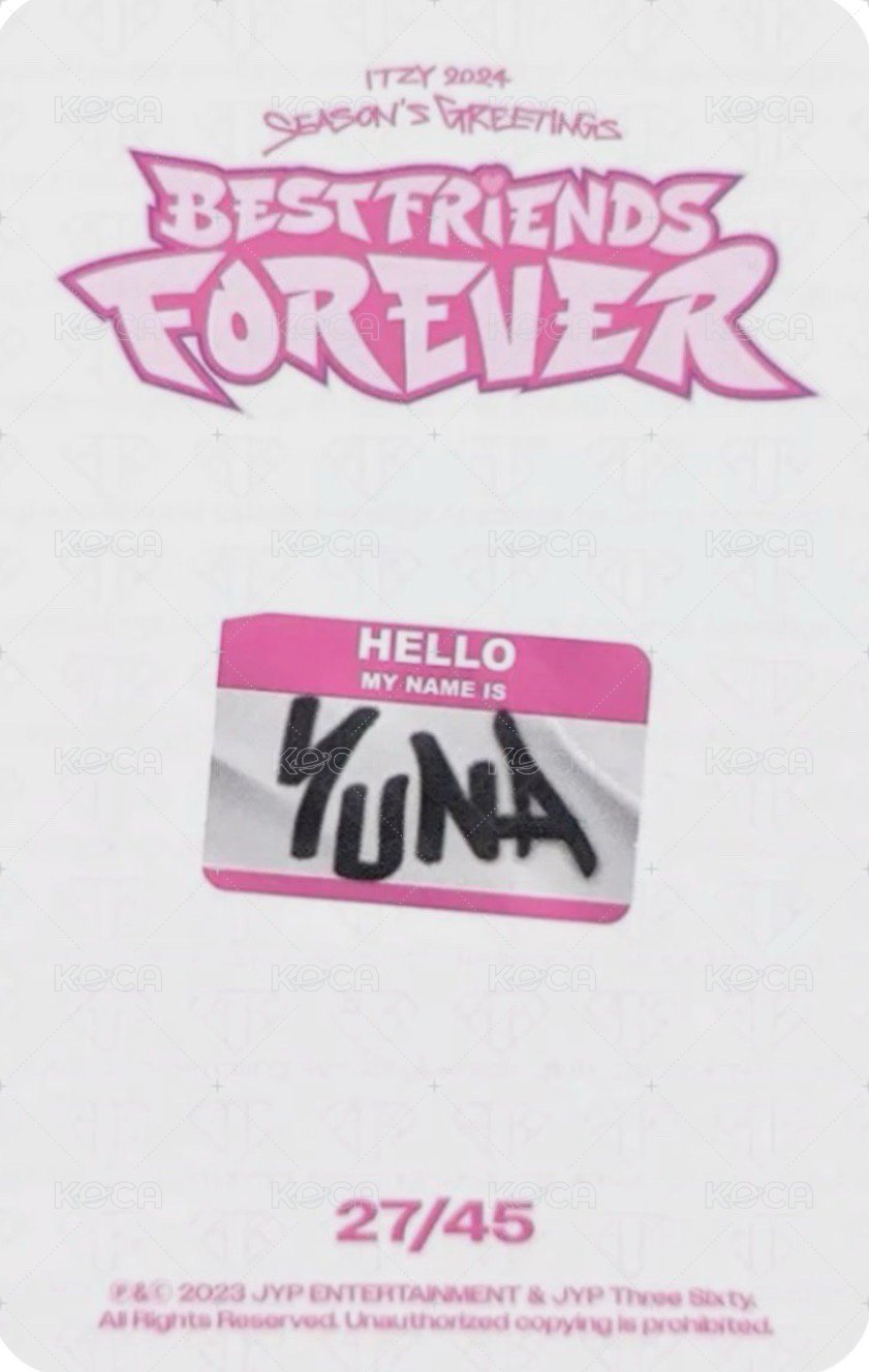 2024年曆 隨機卡  背面