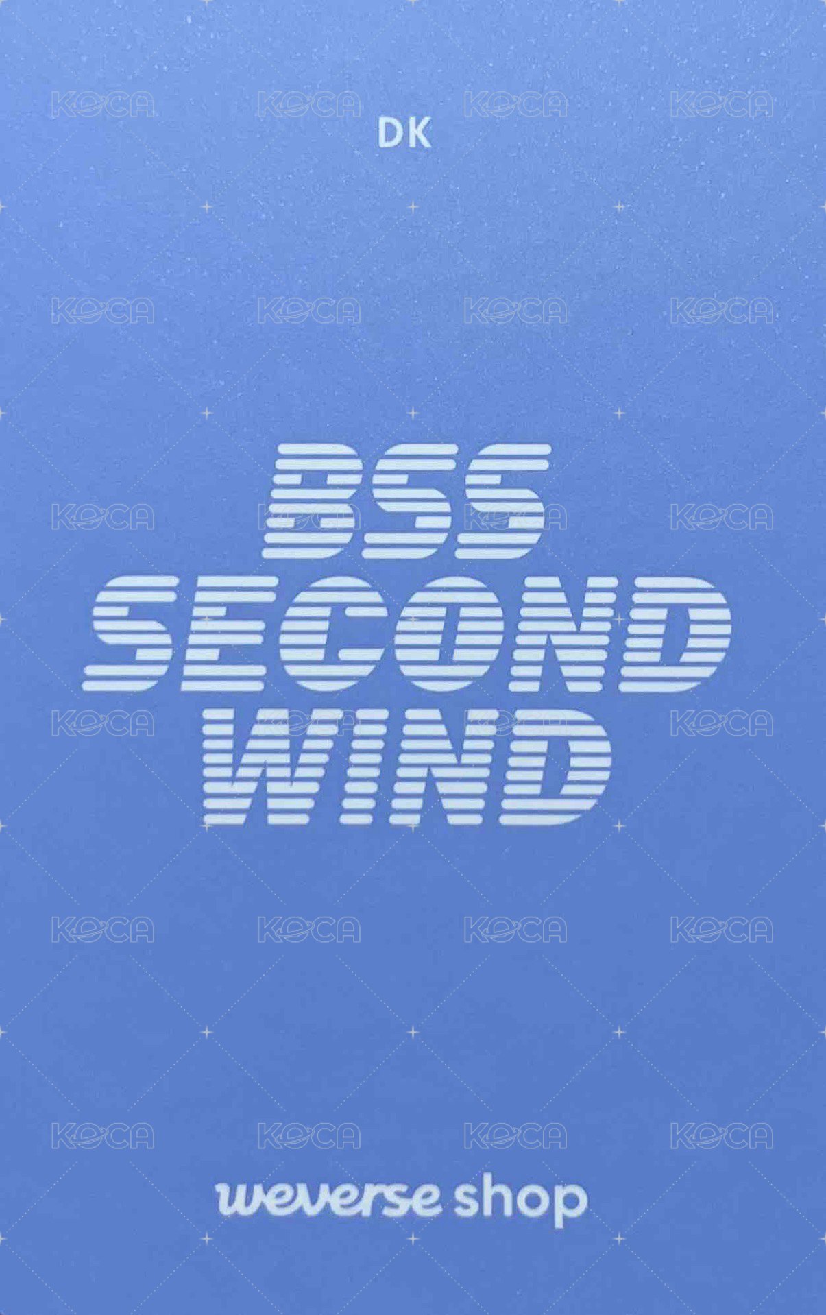 BSS<SECOND WIND> wvs 特典卡  背面